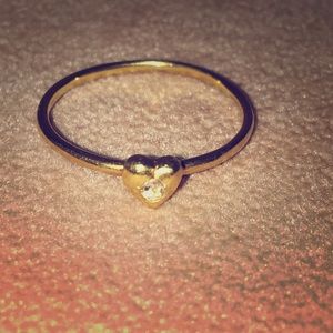 St Kilda 14k Gold Heart & Diamond Ring
